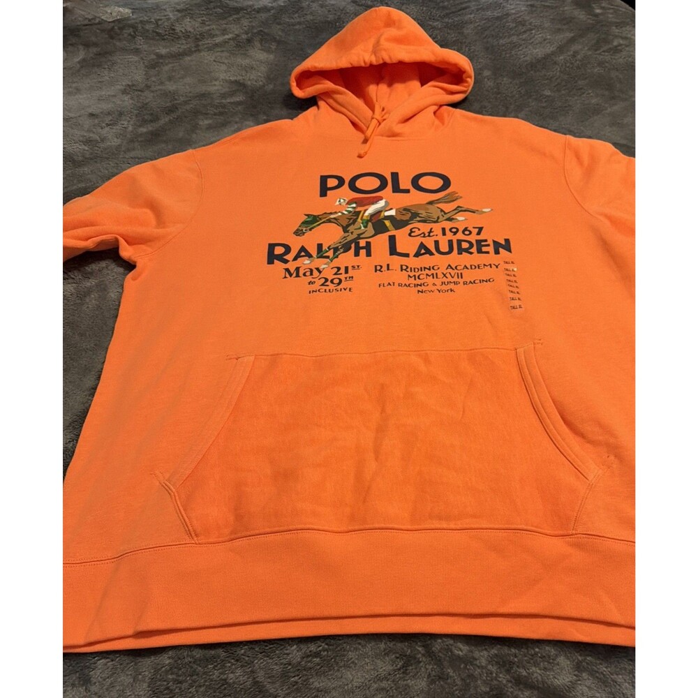 1XB Polo Ralph Lauren Equestrian Player Fleece Sweatshirt Hoodie Sweater NWOT - Picture 3 of 12